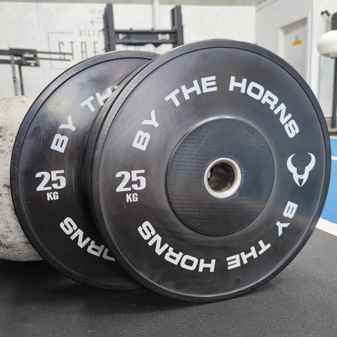 25KG Black Bumper Plate (Sold In Pairs)