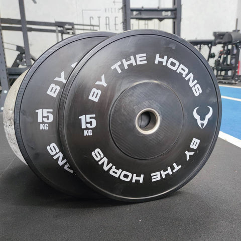 15KG Black Bumper Plate (Sold In Pairs)